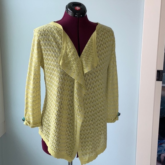 Nick & Mo Sweaters - Nick & Me Mustard Open front cardigan Size M